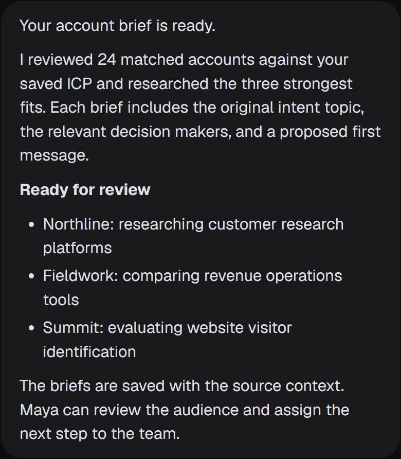 AIMEE account brief listing Northline researching customer research platforms