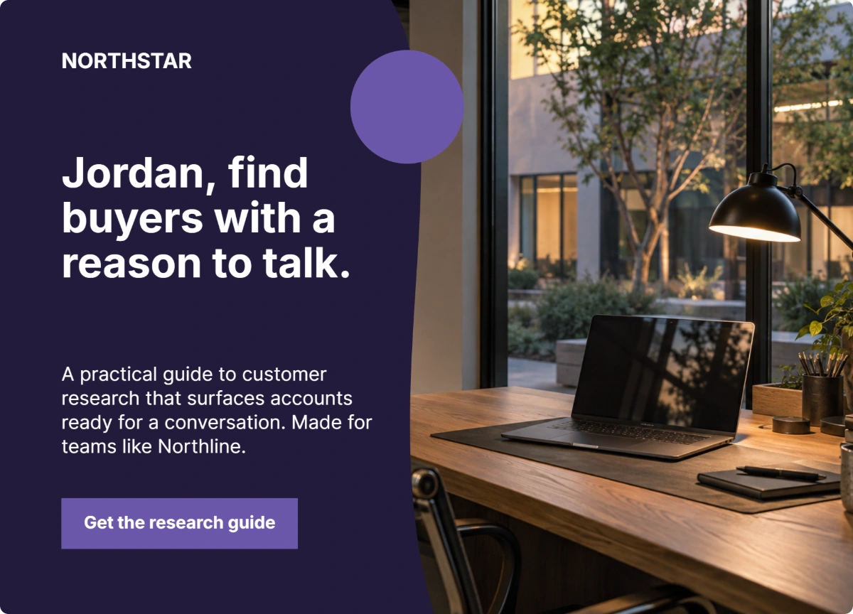 Personalized postcard: Jordan, find buyers with a reason to talk