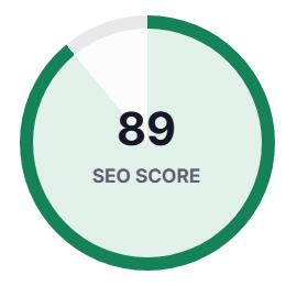 SEO score 89