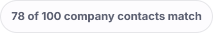 78 of 100 company contacts match