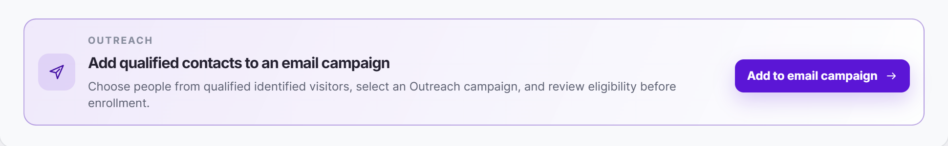Add qualified contacts to an email campaign