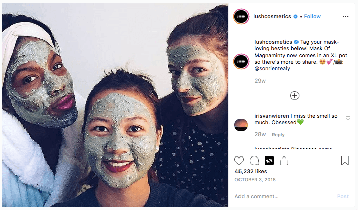 lush cosmetics and user-generated content