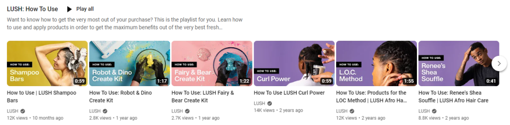 ecommerce content marketing case studies - lush