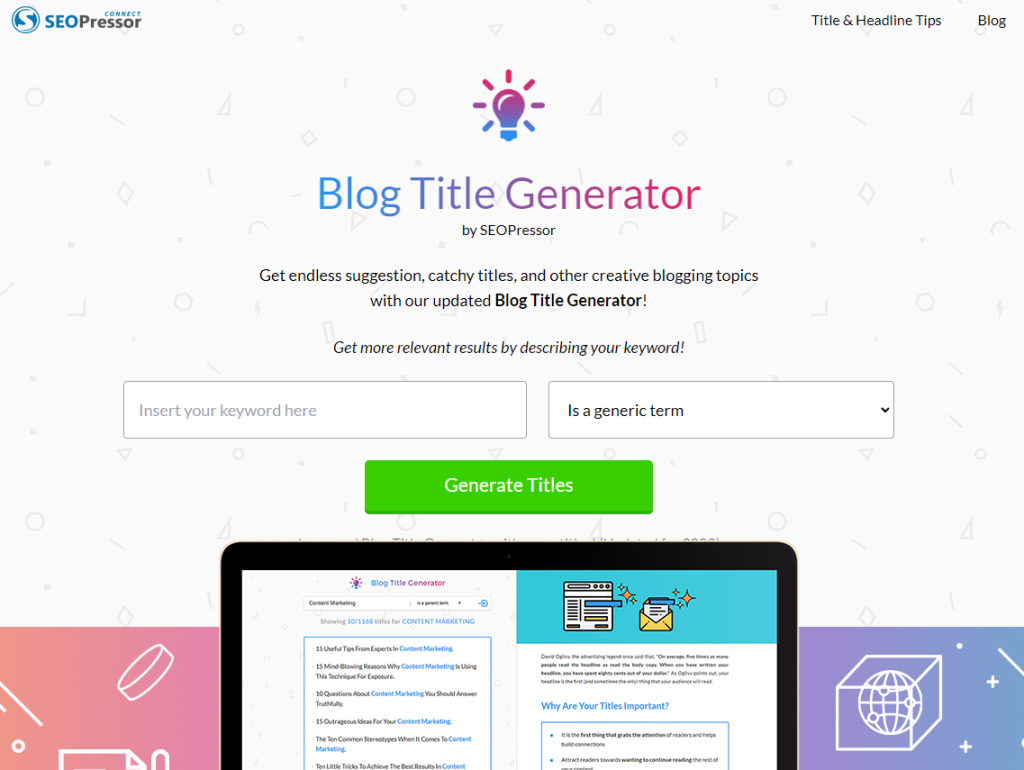 seopressor blog title generator