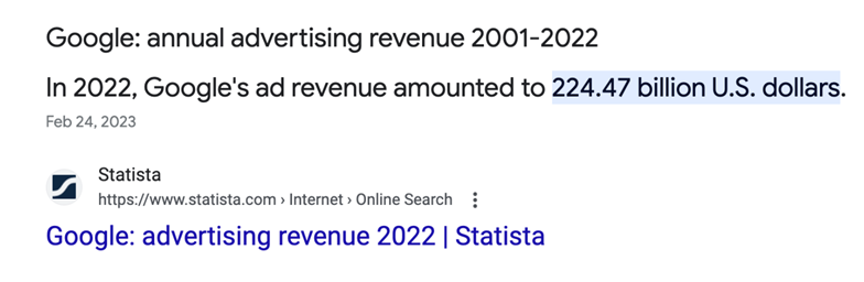 Google ad revenue