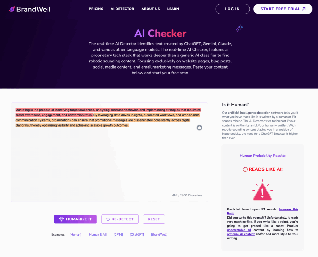 BrandWell ai detector