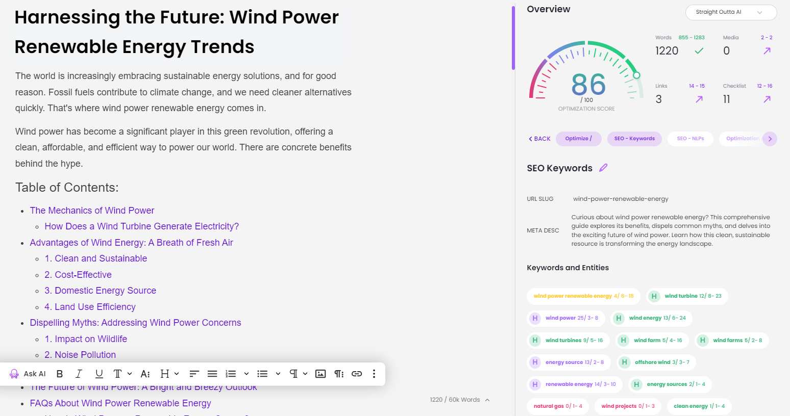 AI content for SEO