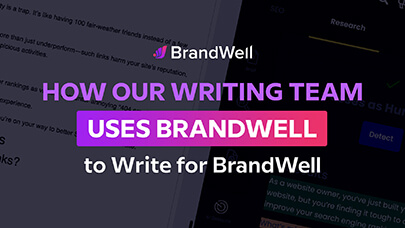 how we use BrandWell to write blog posts