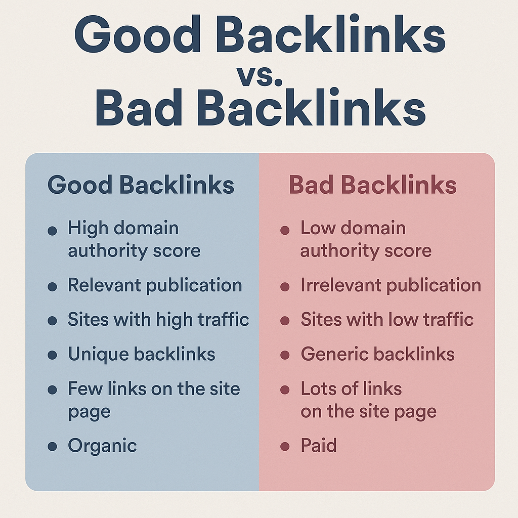 good backlinks vs bad backlinks