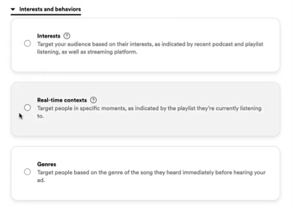 spotify ad target audience