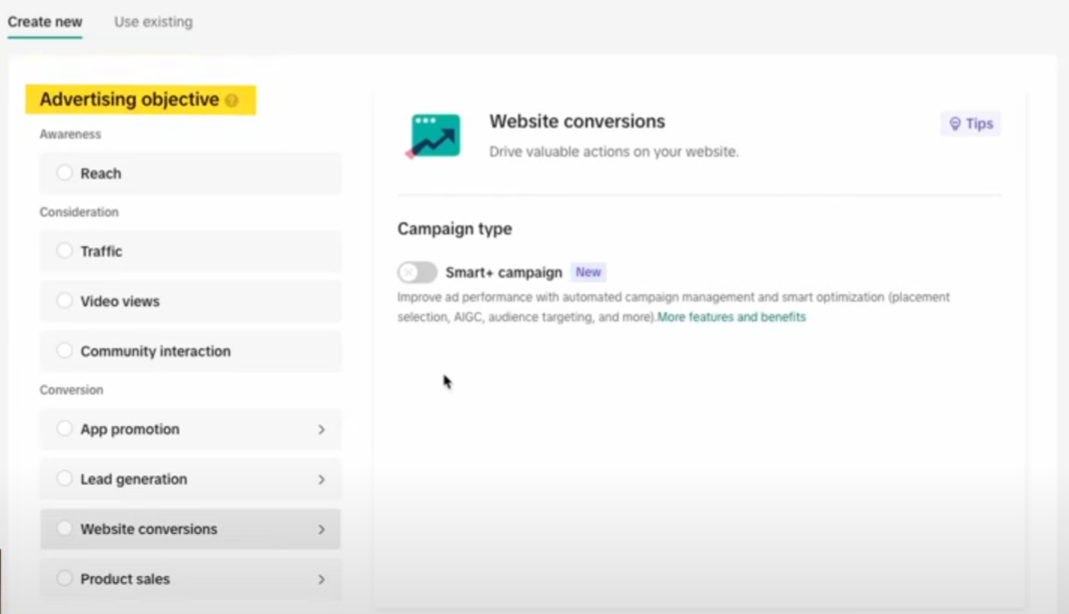 tiktok ad campaign objectives