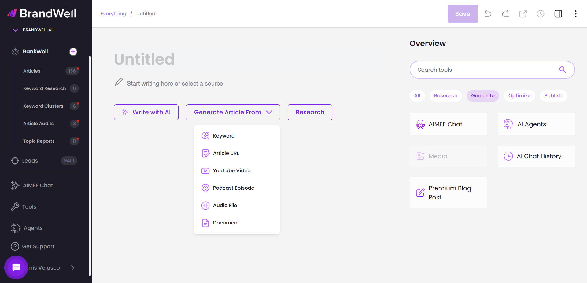 brandwell UI