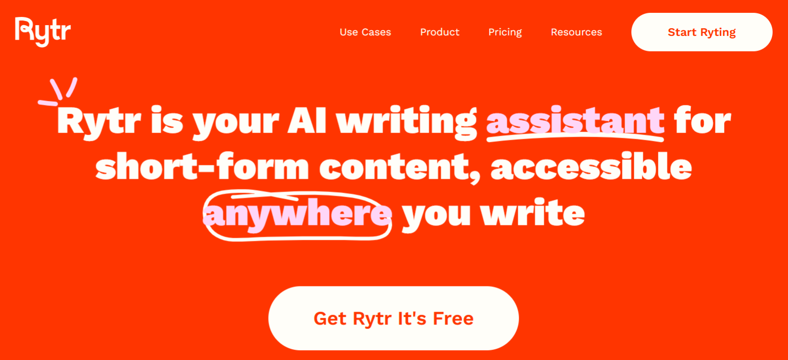 rytr AI writing tool