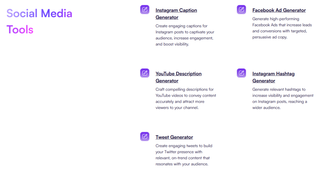 writesonic social media tools