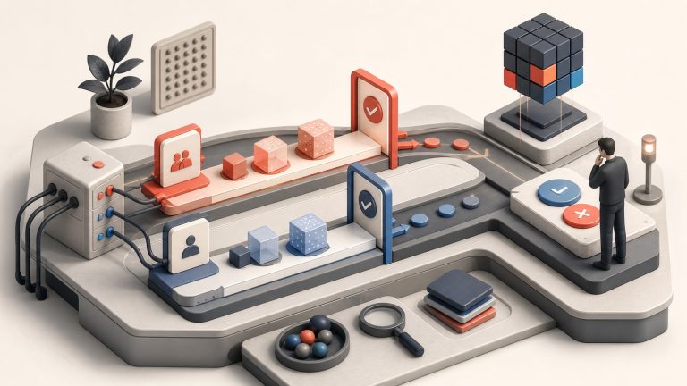 A controlled intent-data test bench with baseline and treatment lanes, acceptance gates, and a human decision