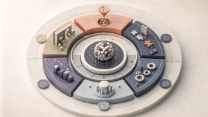 Concentric lifecycle cost layers surrounding a central intent-data workflow