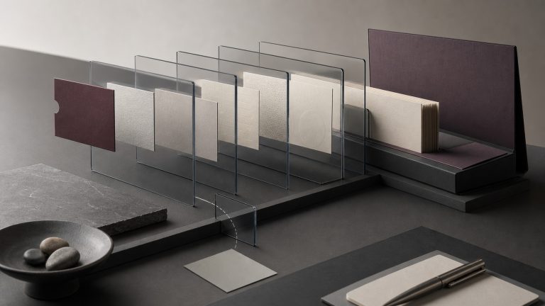 Abstract evidence cards passing through transparent control frames into an orderly security review portfolio