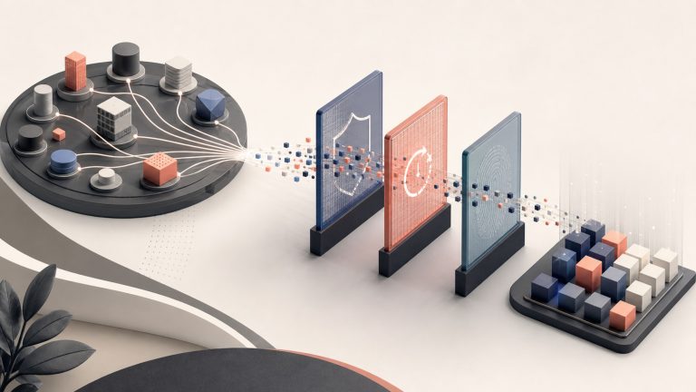 External business research signals moving through provenance, freshness, identity, and activation gates