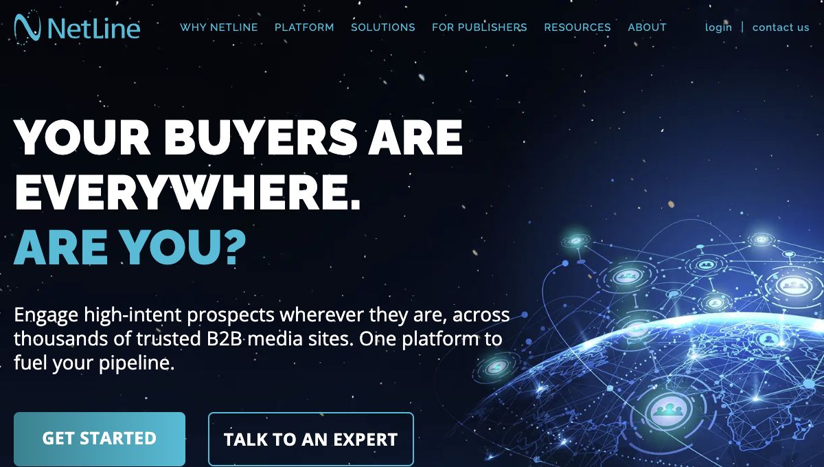 NetLine homepage hero