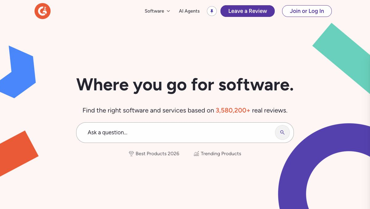 G2 homepage hero