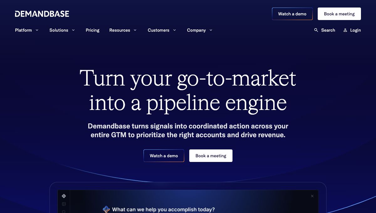 Demandbase homepage hero