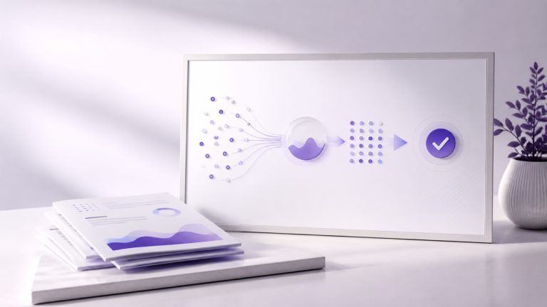 Editorial illustration for demonstrating an intent-data agency service