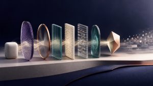 Abstract agency form passing through six evidence lenses into a distinct market position