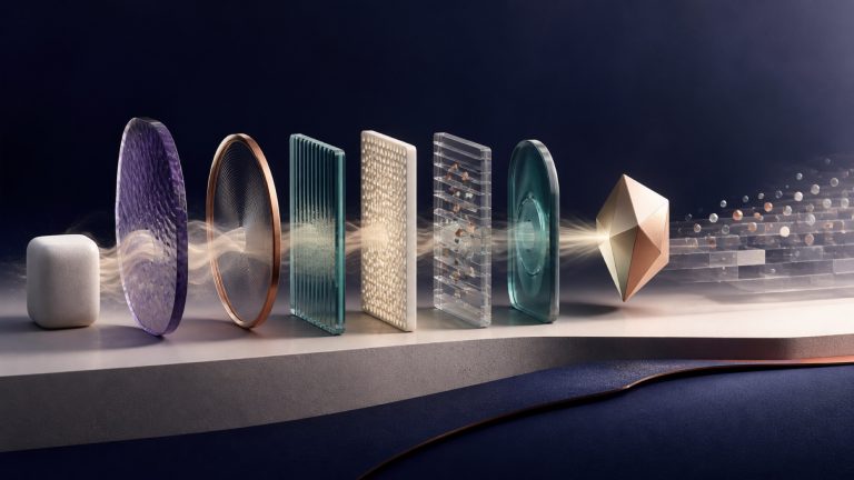 Abstract agency form passing through six evidence lenses into a distinct market position