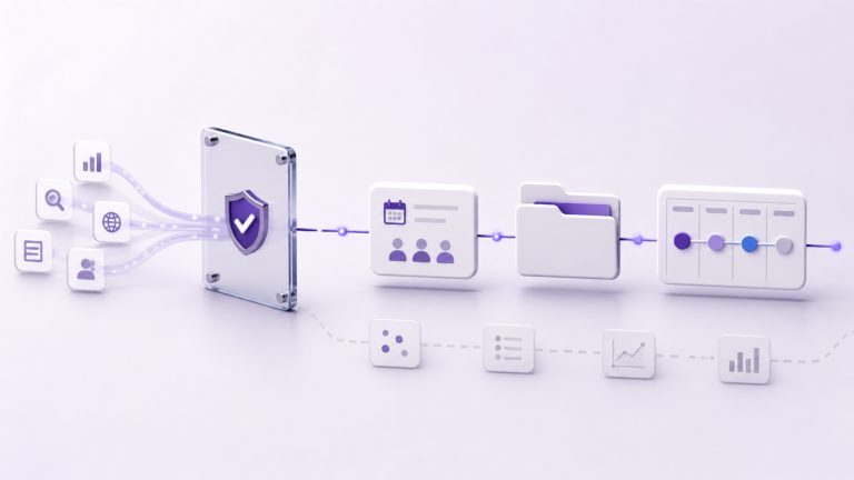 Editorial illustration for connecting intent signals to meetings and pipeline