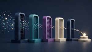 Anonymous website activity moving through separate identity and action-readiness gates