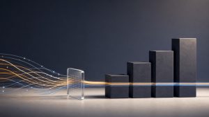 Editorial illustration of Series A signal tiles moving through readiness gates toward a measured pipeline.