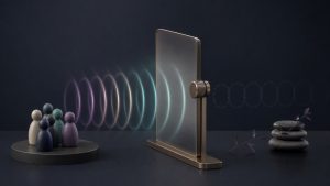 Abstract narrow audience cluster with repeating signal rings stopped by an adjustable pacing gate