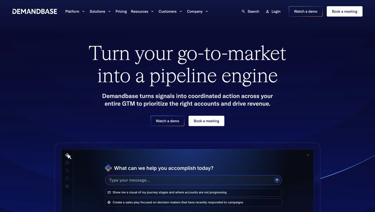 Demandbase homepage hero
