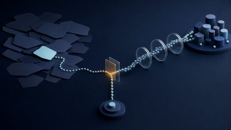 Abstract illustration of Contextual targeting vs buyer intent targeting as a governed intent-data workflow