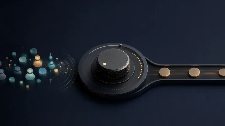 Abstract control dial balancing a small B2B intent audience with delivery and cost constraints.