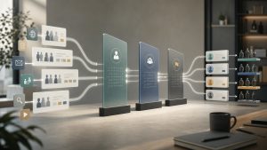 Intent signals moving through an auditable marketing-automation integration and approval gate