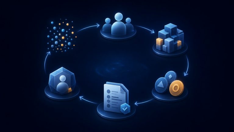 Abstract editorial illustration for What Should an Agency Intent-Data Service Deliver Every Month?