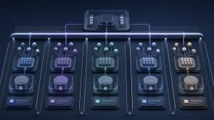 Abstract shared orchestration rail serving five isolated client intent-data workspaces