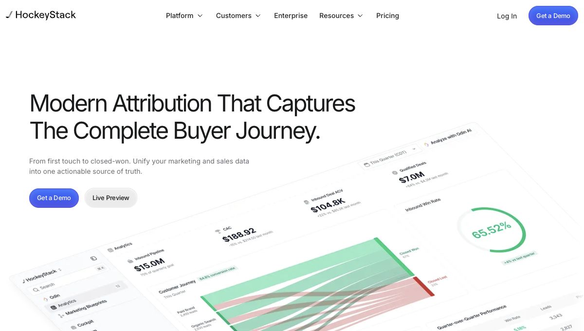 HockeyStack homepage hero