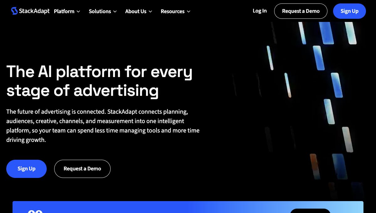 StackAdapt homepage hero