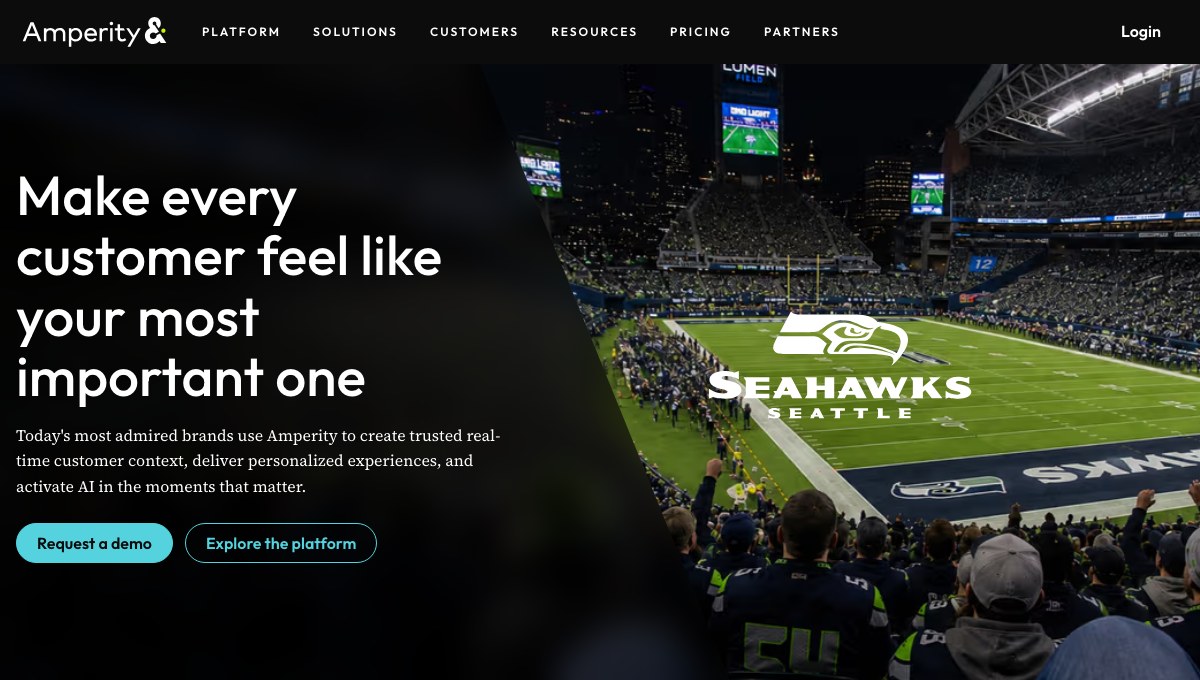 Amperity homepage hero