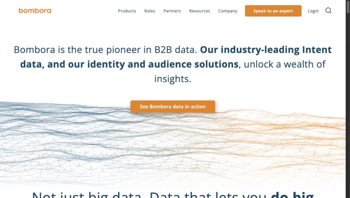 Bombora homepage hero