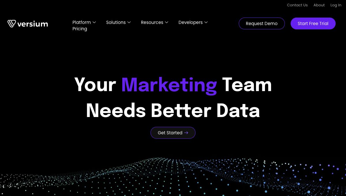 Versium homepage hero