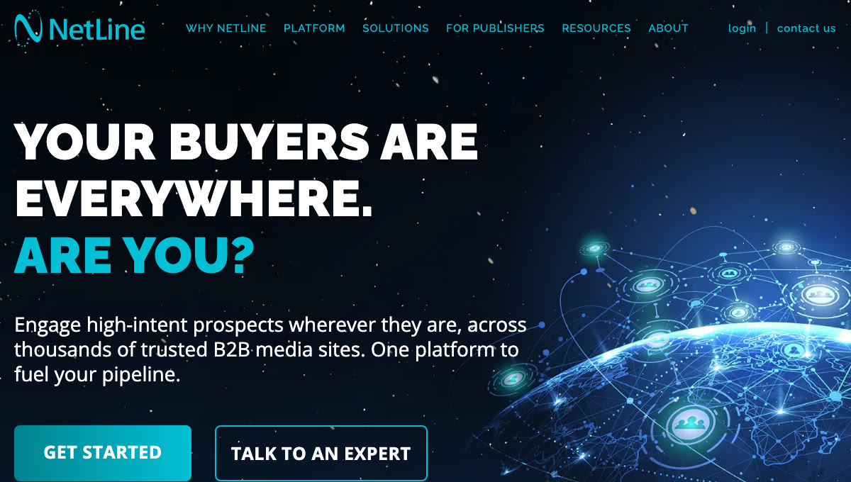 NetLine homepage hero