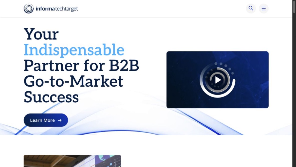 Informa TechTarget homepage hero